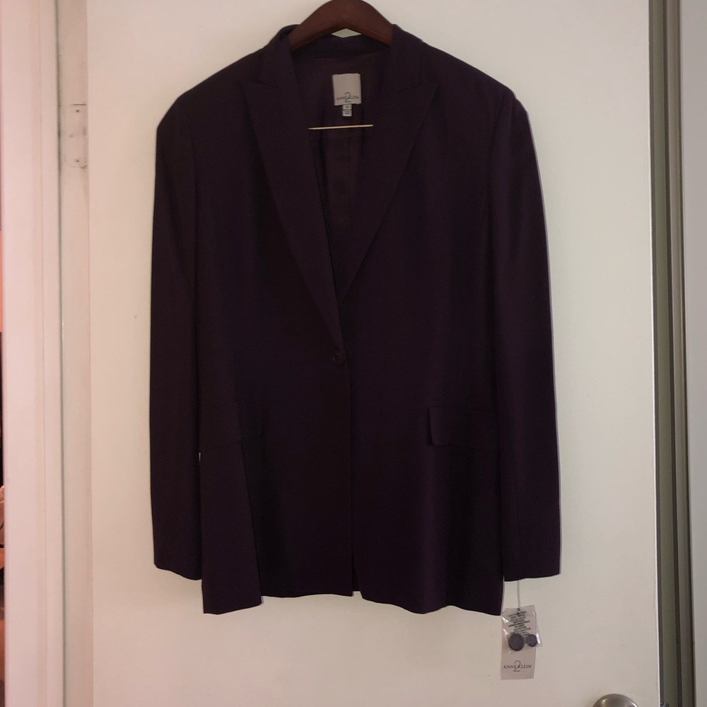 Anne Klein Deep Purple Blazer